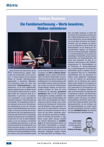 Die Familienverfassung – Werte bewahren, Risiken minimieren.