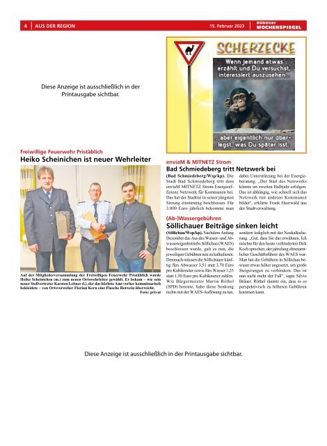 Dübener Wochenspiegel - Ausgabe 3 - Jahrgang 2023