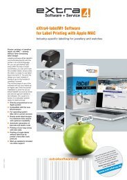 eXtra4-labelM1 Software for Apple MAC to print labels for jewellery and watches