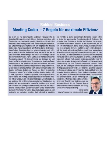 Meeting Codex – 7 Regeln für maximale Effizienz.