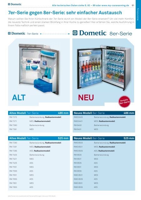 Die Dometic 8er-Serie - Das Bordbuch