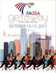 FAUSA October 12-17 2017