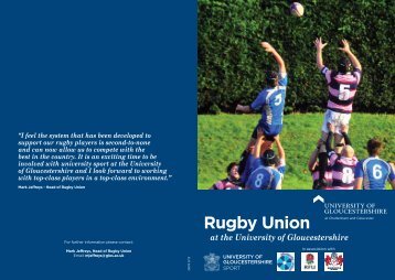 Rugby Union at the University of Gloucestershire