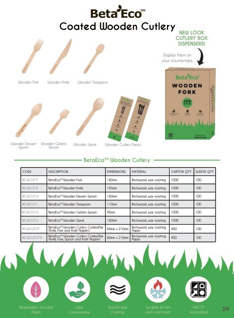 SUSTAINABLE FOOD PACKAGING PRODUCT CATALOGUE 