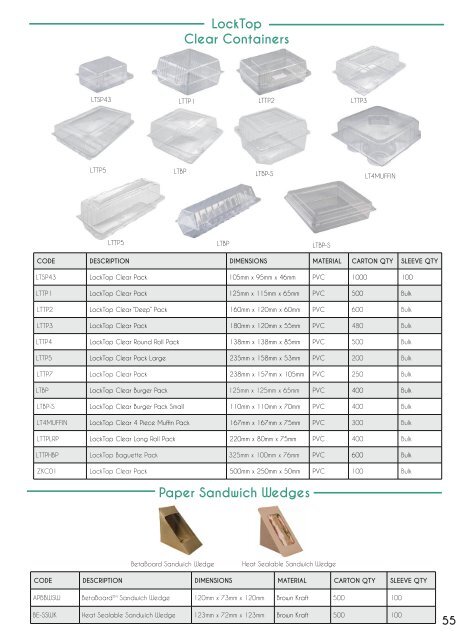 SUSTAINABLE FOOD PACKAGING PRODUCT CATALOGUE 