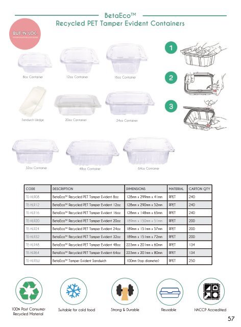 SUSTAINABLE FOOD PACKAGING PRODUCT CATALOGUE 