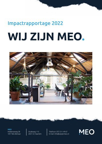 WEB. MEO Impactrapportage 2022