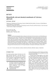 Biomedically relevant chemical constituents of Valeriana officinalis