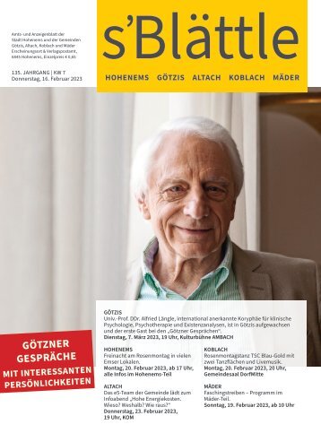 s'Blättle Nr. 07 - Do, 16. Februar 2023