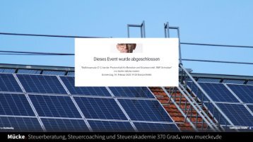 Webinar zum Nullsteuersatz (0%) für Betreiber und Solarteure vom 16.2.2023