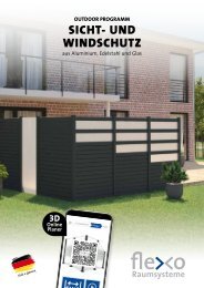 flexo Katalog Sicht- und Windschutz aus Aluminium, Edelstahl und Glas 2023