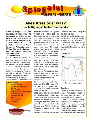 Alles Krise oder was? - Siemens Dialog - IG Metall