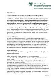 Medienmitteilung vom 2. Mai 2011 - Schweizer Berghilfe