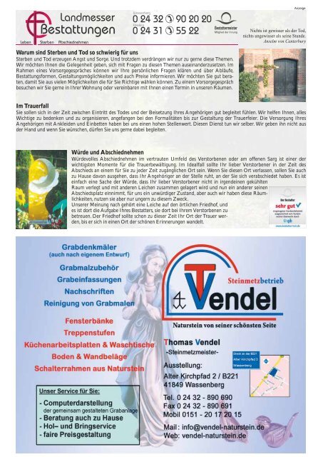 Ausgabe als PDF herunterladen - Gewerbeverein Wassenberg eV