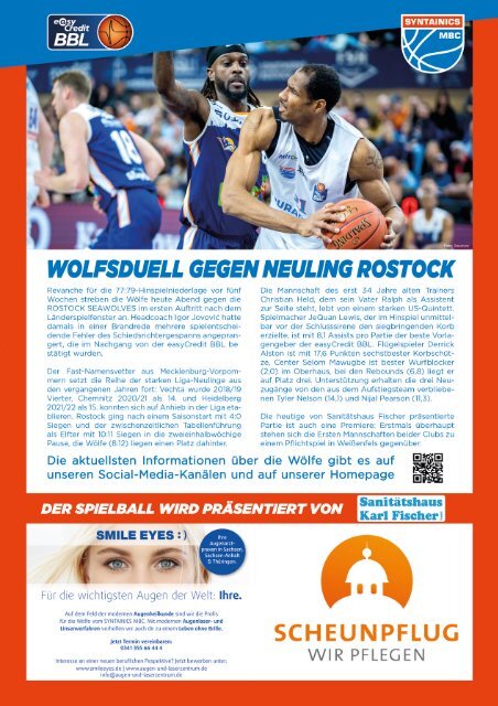 Spieltagsmagazin Rostock Seawolves