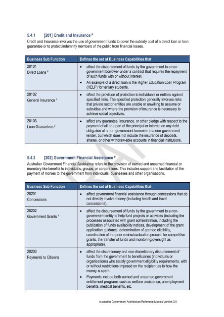 Australian Government Architecture Reference Models Version 3.0