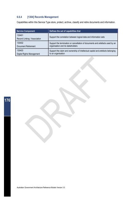 Australian Government Architecture Reference Models Version 3.0