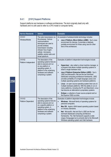 Australian Government Architecture Reference Models Version 3.0