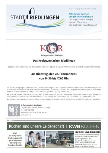 21.02.2023 Amtliches Mitteilungsblatt Riedlingen