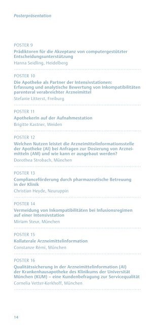 Kongressprogramm - 1. Deutscher Kongress für patientenorientierte ...