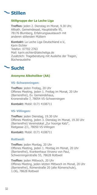 Broschüre: Selbsthilfegruppen im Schwarzwald-Baar-Kreis