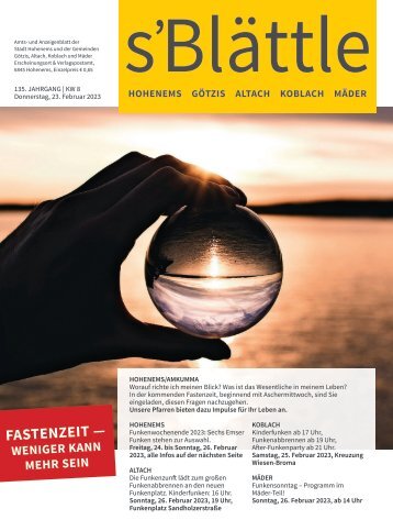 s'Blättle Nr. 08 - Do, 23. Februar 2023