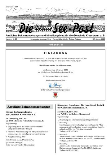 22.02.2023 Die kleine See-Post