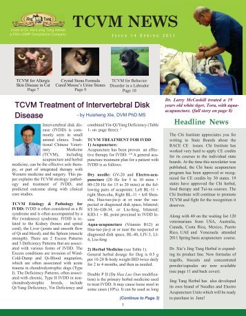 2011 TCVM News Issue 14 Spring - the Chi Institute