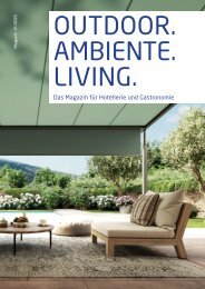OUTDOOR. AMBIENTE. LIVING. 2023 - Das Magazin für Gastronomie und Hotellerie