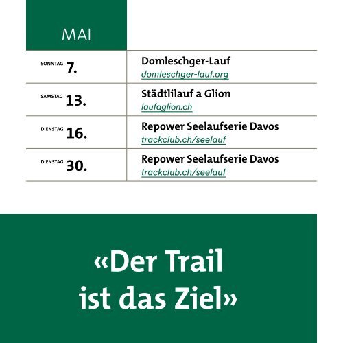 Laufveranstaltungen Graubünden