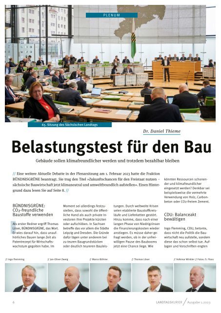 Landtagskurier, Ausgabe 1/23