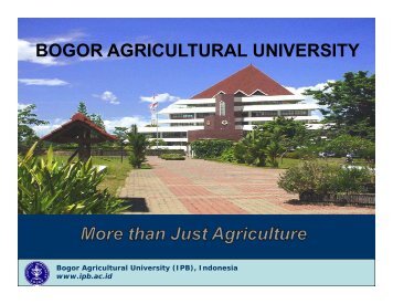 bogor agricultural university - University of Agriculture, Faisalabad ...