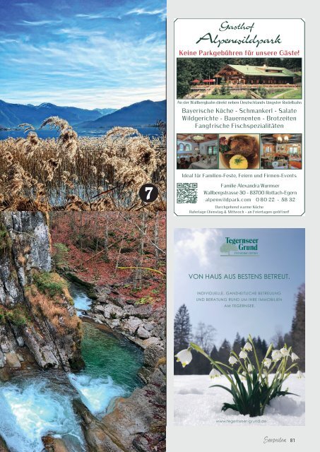 Seeseiten – das Magazin für die Region Tegernsee, Nr. 72, Ausgabe Frühling 2023