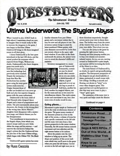 Ultima Underworld - Museum of Computer Adventure Game History