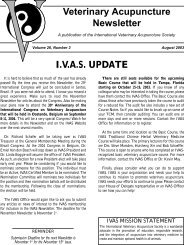 Veterinary Acupuncture Newsletter I.V.A.S. UPDATE - International ...