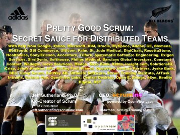 pretty good scrum: secret sauce for distributed teams - Sprettur