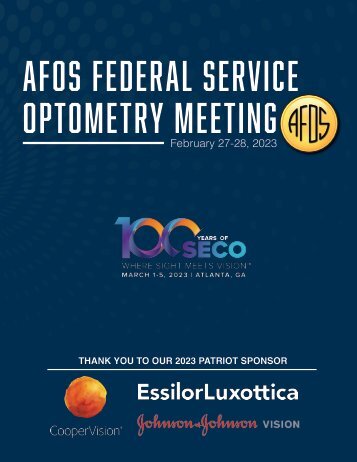 AFOS SECO 2023 Meeting Program