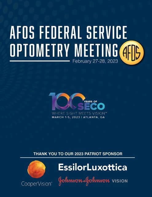 AFOS SECO 2023 Meeting Program
