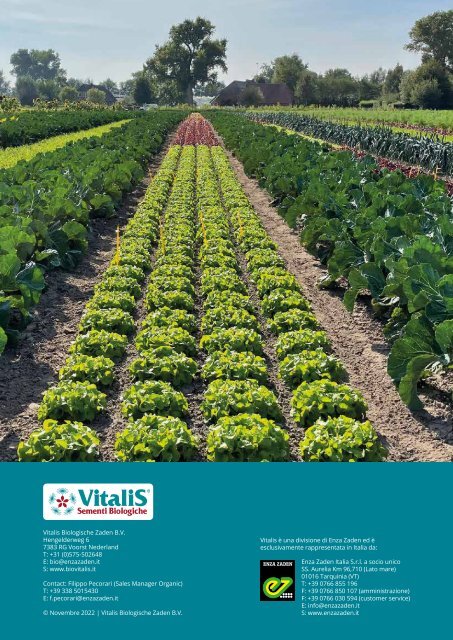 Vitalis Sementi Biologische 2023 | 2024