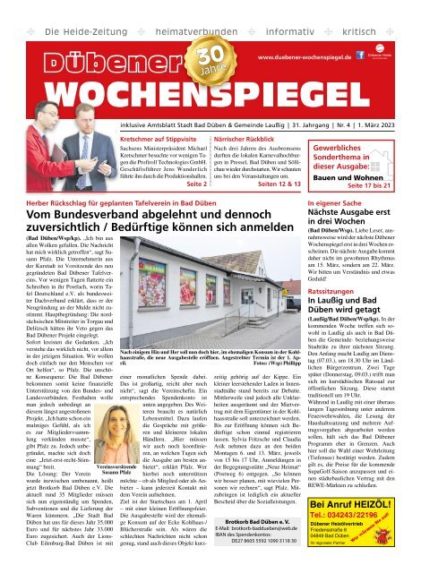 Dübener Wochenspiegel - Ausgabe 4 - Jahrgang 2023