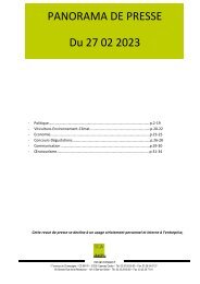 Panorama de presse quotidien du 27 02 23