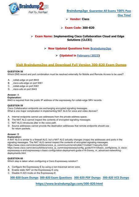 300-820 Testengine