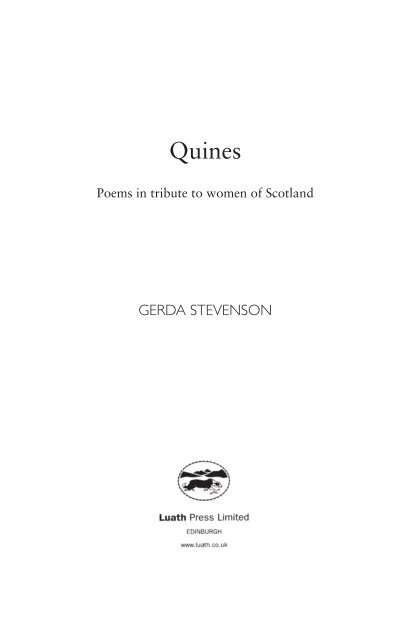 Quines by Gerda Stevenson sampler