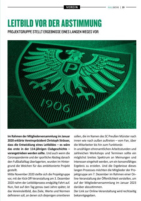 nullsechs Stadionmagazin - Heft 5 2022/23