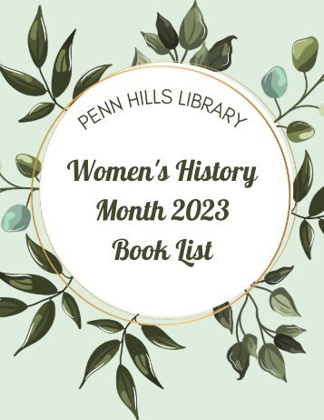 2023 WOMEN'S HISTORY MONTH BOOK LIST