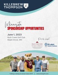 Killebrew-Thompson Minnesota Sponsorship Packet
