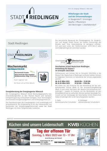 28.02.2023 Amtliches Mitteilungsblatt Riedlingen