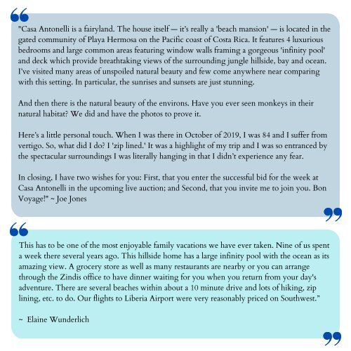 The City Choir of Washington- Online Auction Testimonials