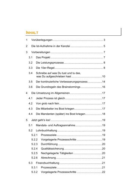 Die Kanzlei strukturieren