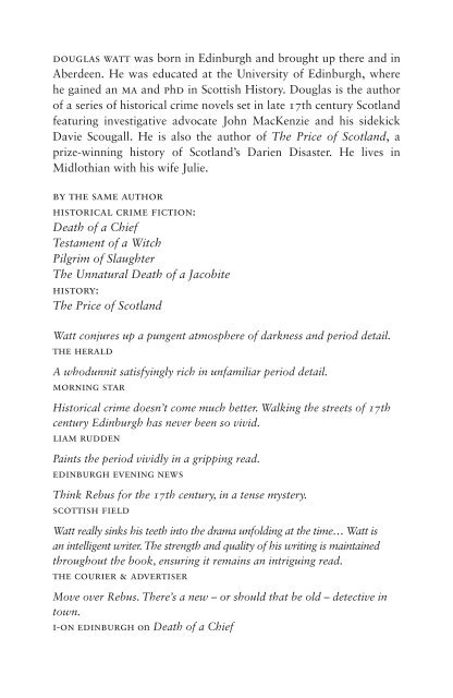 Pilgrim of Slaughter by Douglas Watt sampler
